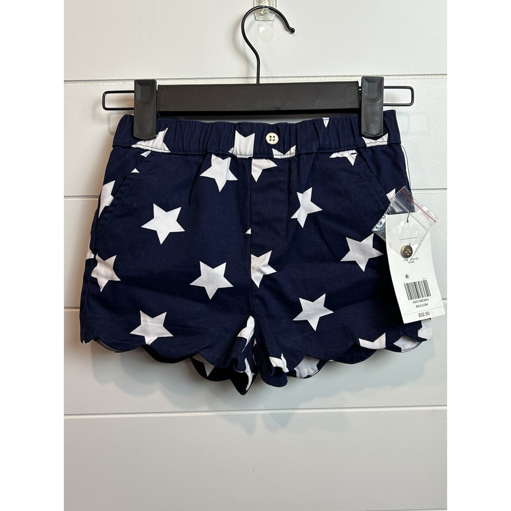 Crown & Ivy Shorts Girls 4 Navy Blue Stars